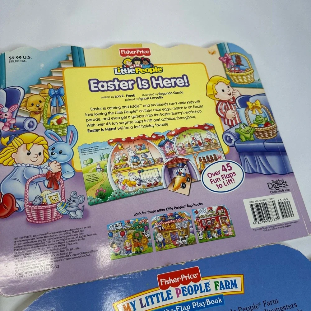 Fisher-Price Little People Lift-the-Flap Board Books Set of 4‎ Halloween Easter